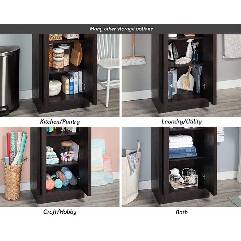 Sauder Merton Hall Storage Engineered Wood Cabinet in Dakota Oak