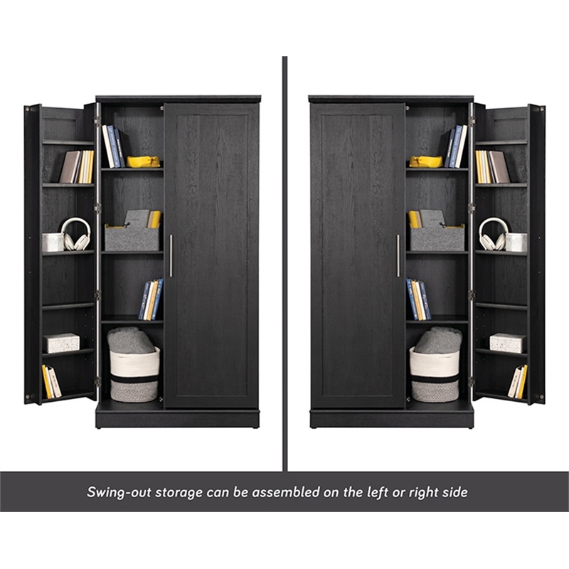 Sauder HomePlus Storage Engineered Wood Cabinet in Raven Oak