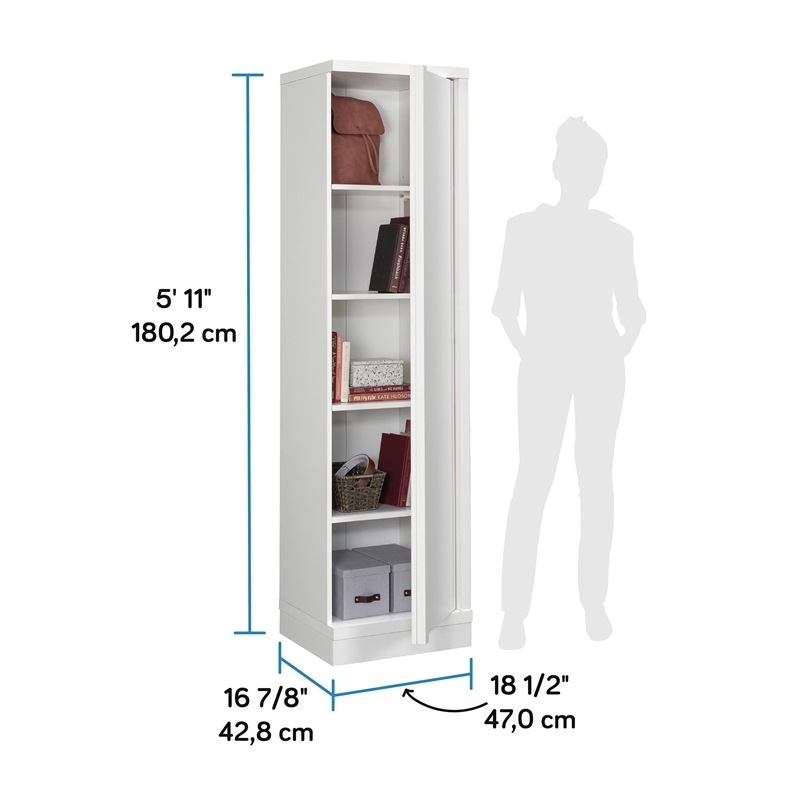 Sauder Merton Hall Storage Cabinet White finish