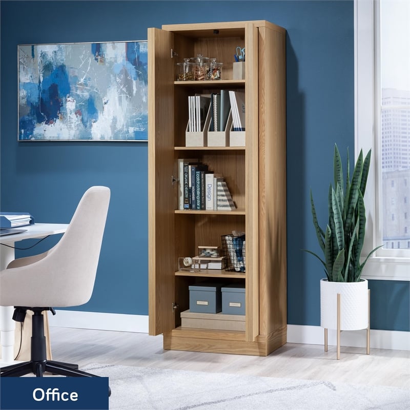 Sauder Merton Hall Storage Cabinet Harmony Ash finish