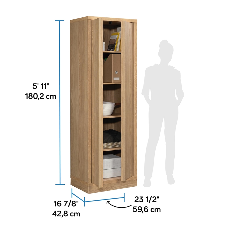 Sauder Merton Hall Storage Cabinet Harmony Ash finish