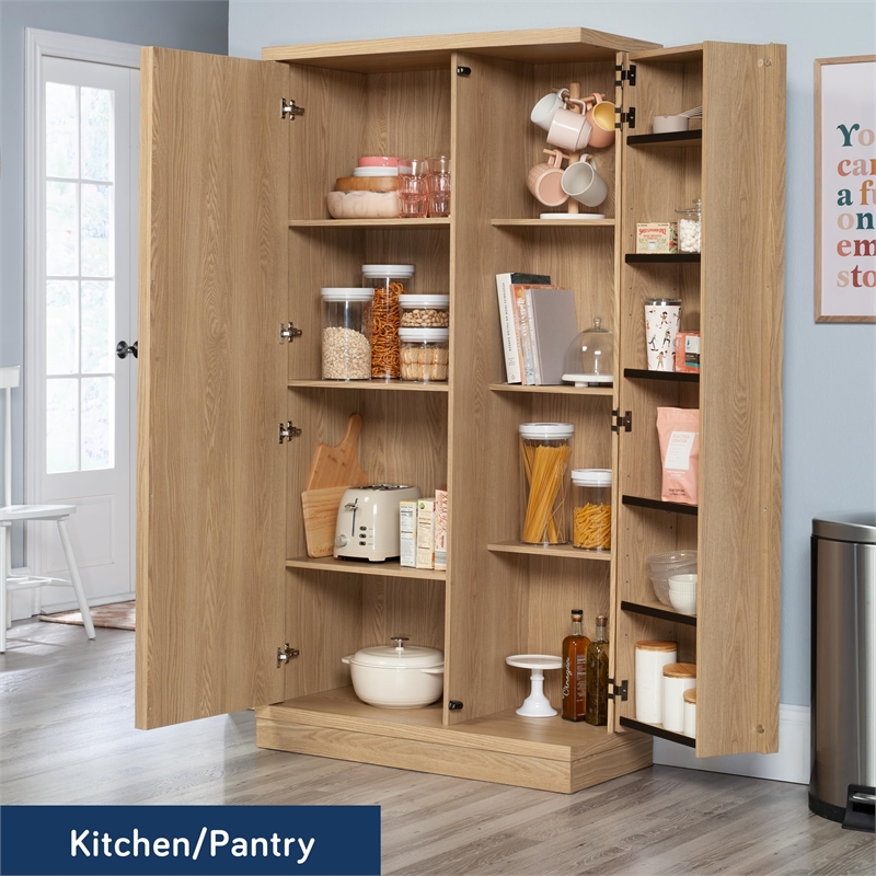 Sauder Merton Hall Storage Cabinet Harmony Ash Finish