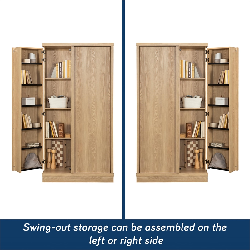 Sauder Merton Hall Storage Cabinet Harmony Ash Finish