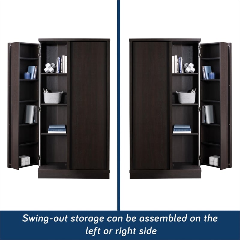 Sauder Merton Hall Storage Cabinet Dakota Oak Finish