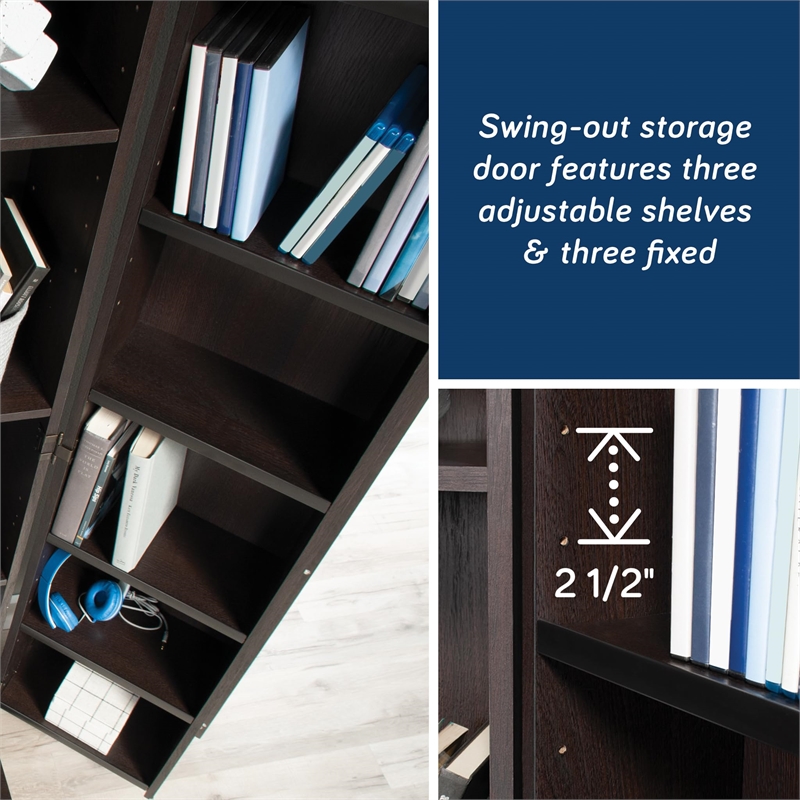 Sauder Merton Hall Storage Cabinet Dakota Oak Finish