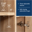 Sauder Newberry Lane Storage Organizer Khaki Pine Finish