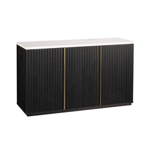 Sauder Misc Entertainment Credenza For TVs Up To 54&quot Raven Oak Finish