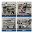 Sauder GarageCore Storage Bundle in White finish