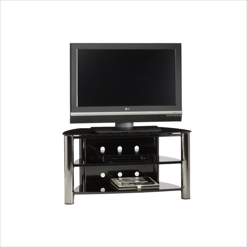 Sauder Chroma Panel Black TV Stand 042666104791  