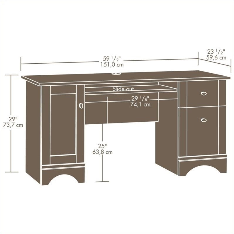 Sauder Brushed Maple Computer Desk 042666921220  