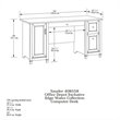 Sauder Edge Water Engineered Wood 2-Drawers Computer Desk in Estate Black