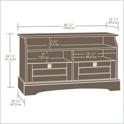 Sauder Graham Hill Panel Autumn Maple TV Stand 042666132732  