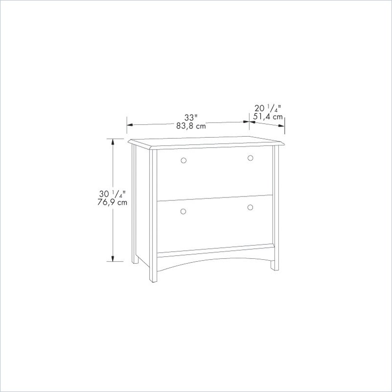 Sauder Sierra Heights Lateral File Ebony Ash Filing Cabinet 