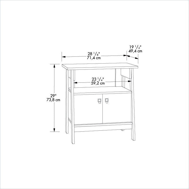 Sauder Stockbridge Technology Pier Jamocha Wood Audio Rack 