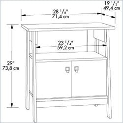 Sauder Stockbridge Technology Pier Jamocha Wood Audio Rack 