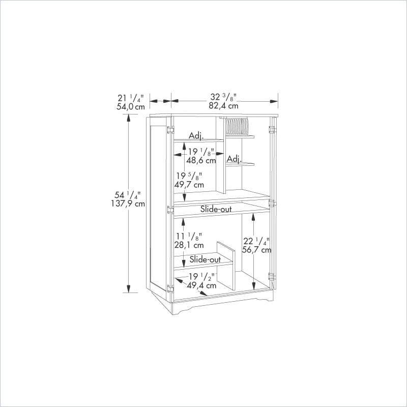 Sauder Sugar Creek Spiced Pine Computer Armoire 042666033305  