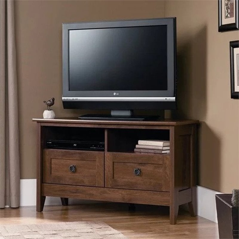 Sauder August Hill Corner Oiled Oak TV Stand  