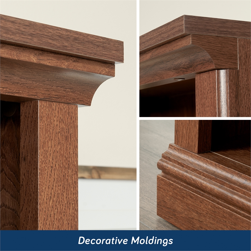 Sauder Select Engineered Wood 5 Shelf Bookcase in Oiled Oak
