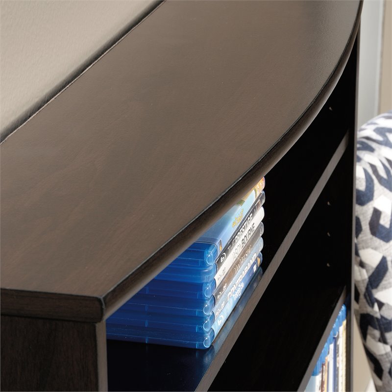 Sauder Engineered Wood Multimedia Storage Tower in Cinnamon Cherry