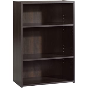 Sauder Beginnings Engineered Wood 3-Shelf Bookcase in Cinnamon Cherry