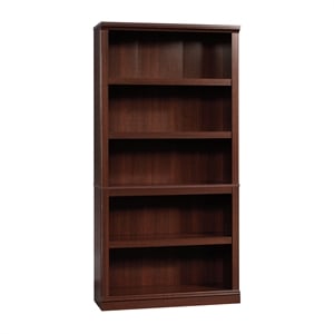 Sauder Engineered Wood 5 Shelf Bookcase in Select Cherry Finish