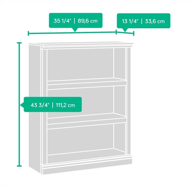 Sauder Select Wall Bookcase in Jamocha Wood
