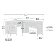 Sauder August Hill  L-Desk in Dover Oak