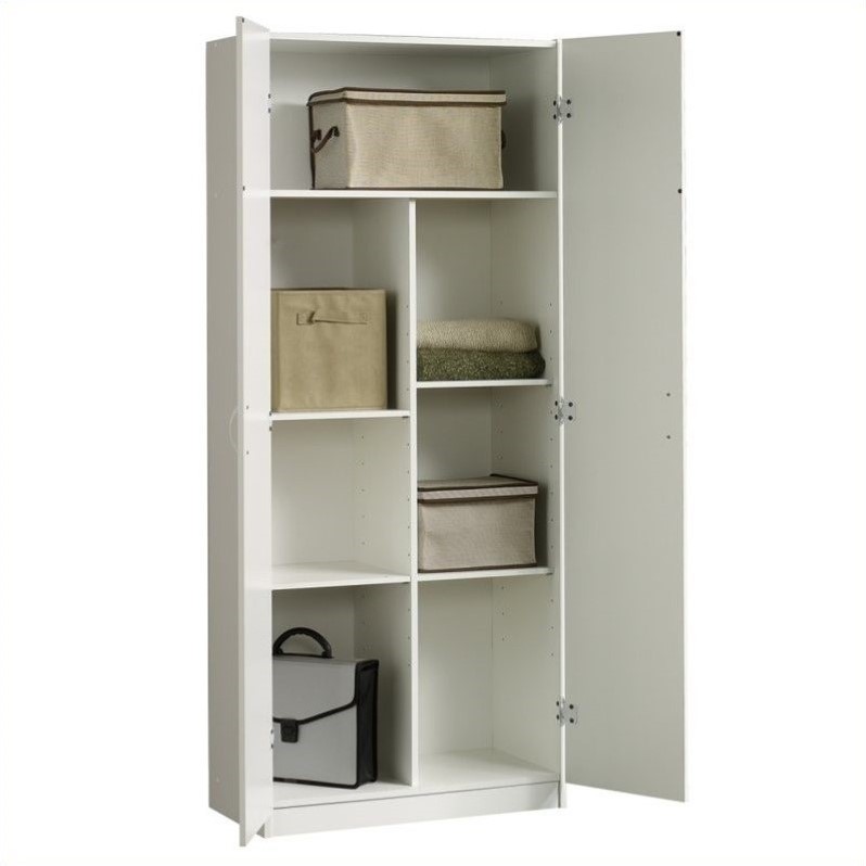 Sauder Beginnings Soft White Storage Cabinet | eBay