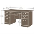 Sauder Heritage Hill Engineered Wood 6-Drawers Computer Desk in Classic Cherry