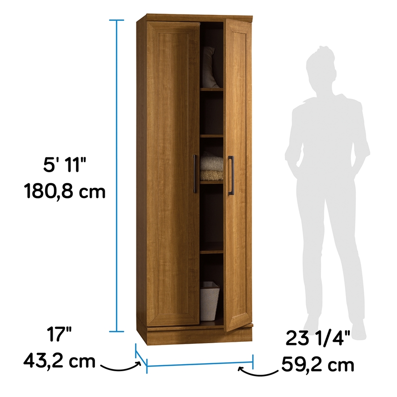 Sauder Homeplus Engineered Wood Storage Cabinet in Sienna Oak Finish