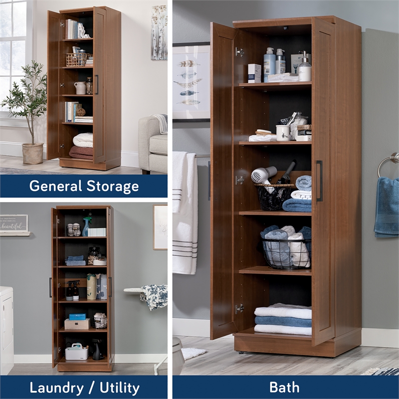 Sauder Homeplus Engineered Wood Storage Cabinet in Sienna Oak Finish