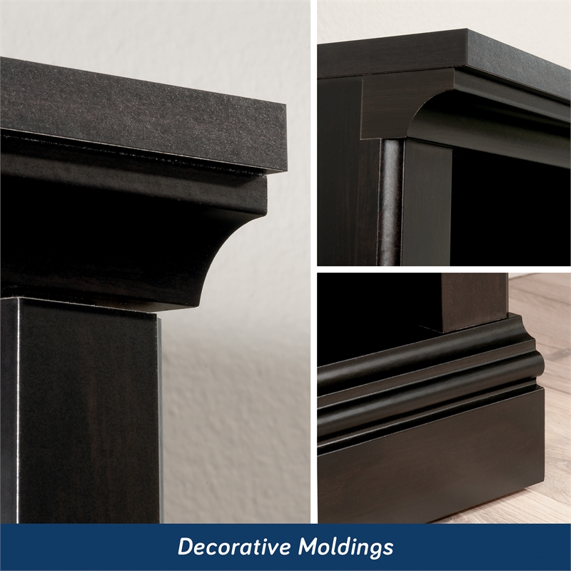 Sauder Select Engineered Wood 5 Shelf Bookcase in Estate Black
