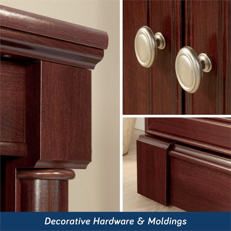 Sauder Palladia Engineered Wood 3-Shelf Bookcase in Select Cherry