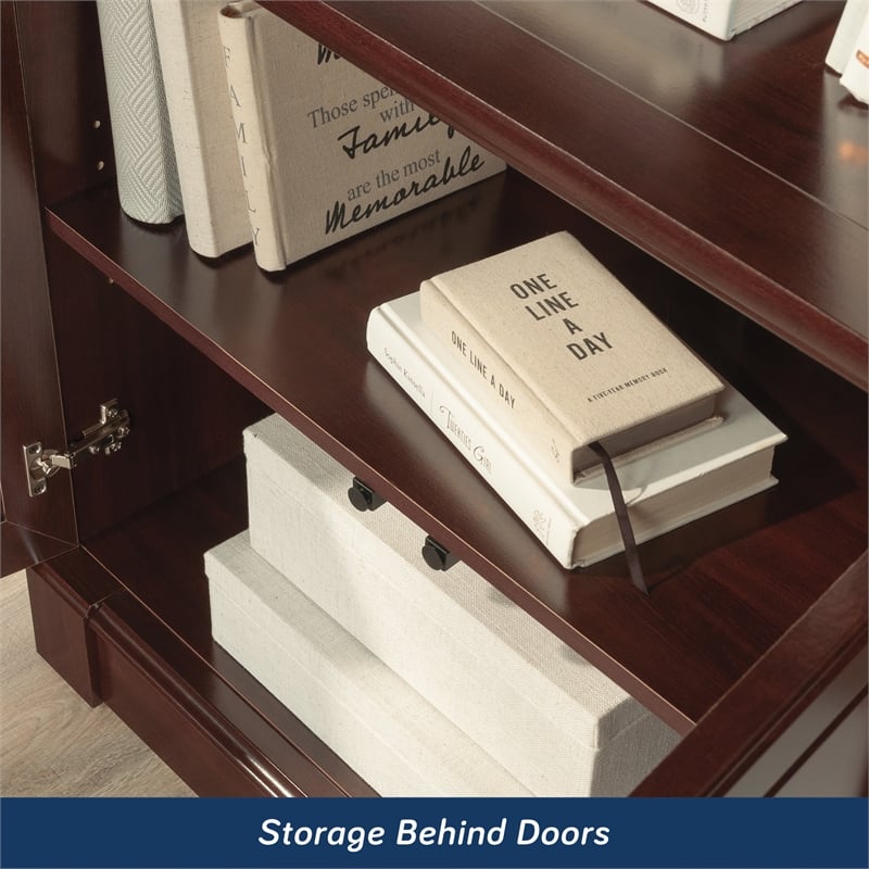 Sauder Palladia Engineered Wood 3-Shelf Bookcase in Select Cherry