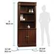 Sauder Palladia Engineered Wood 3-Shelf Bookcase in Select Cherry
