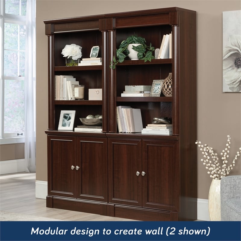 Sauder Palladia Engineered Wood 3-Shelf Bookcase in Select Cherry