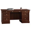 Sauder Palladia Engineered Wood 6-Drawers Executive Desk in Select Cherry