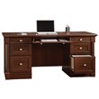 Sauder Palladia Engineered Wood 6-Drawers Executive Desk in Select Cherry