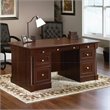 Sauder Palladia Engineered Wood 6-Drawers Executive Desk in Select Cherry