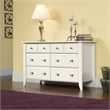 Sauder Shoal Creek Engineered Wood 6 Drawer Dresser in Soft White
