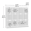 Sauder Barrister Lane Engineered Wood 10-Cubby Bookcase in Salt Oak