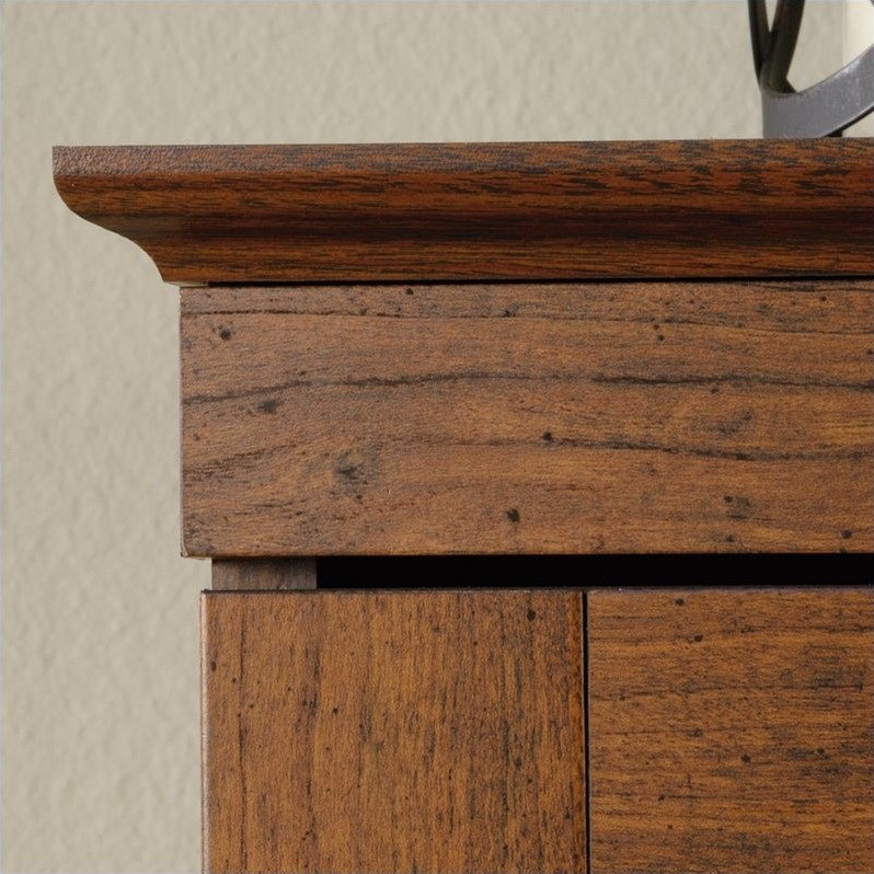 Sauder Carson Forge Engineered Wood Armoire in Washington Cherry
