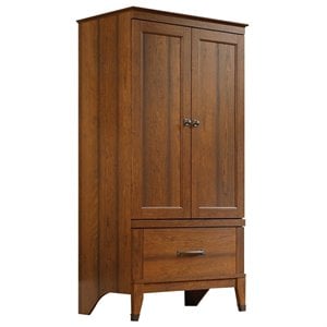 Sauder Carson Forge Engineered Wood Armoire in Washington Cherry
