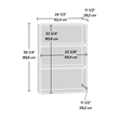 Sauder Beginnings Engineered Wood 3-Shelf Bookcase in Soft White