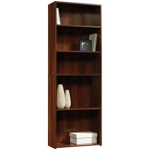 Sauder Beginnings Engineered Wood 5-Shelf Bookcase in Brook Cherry