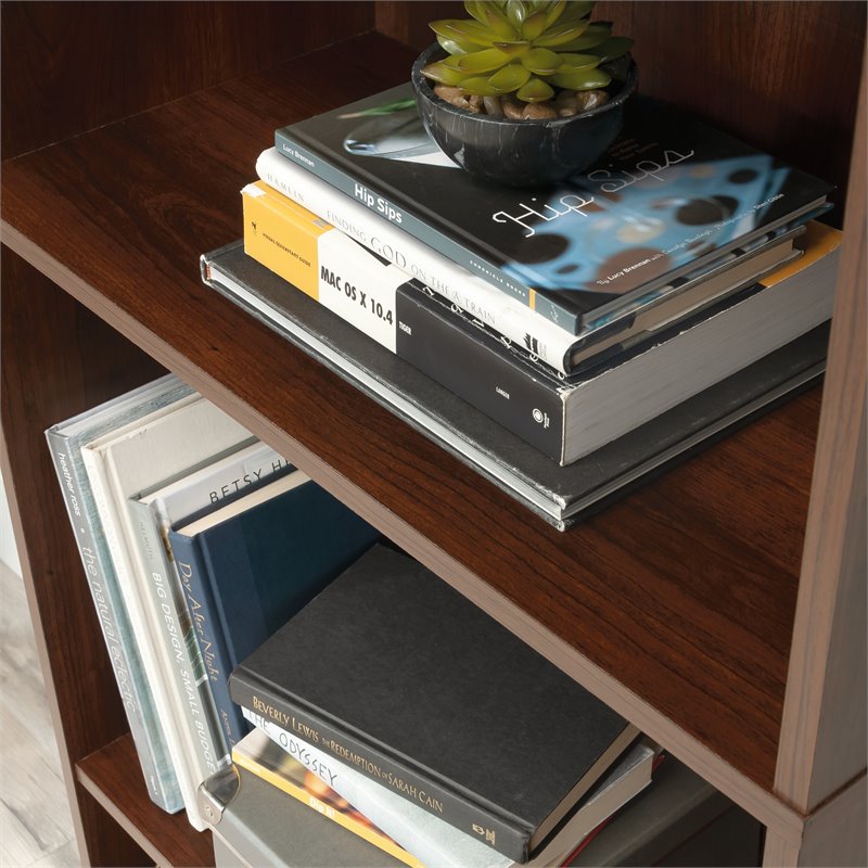 Sauder Beginnings Engineered Wood 5-Shelf Bookcase in Brook Cherry