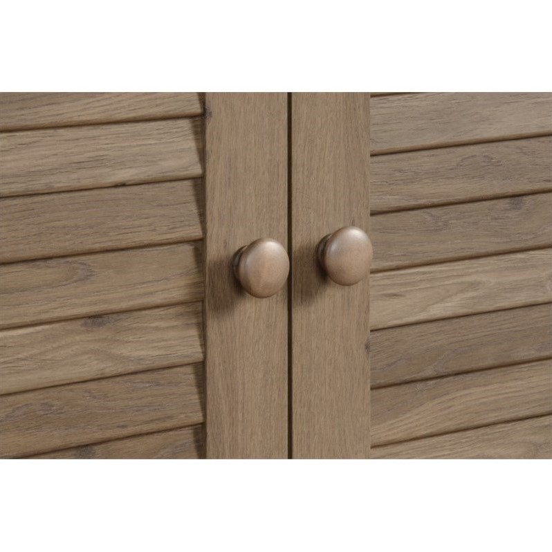 Sauder Harbor View Engineered Wood Storage Cabinet in Salt Oak Finish