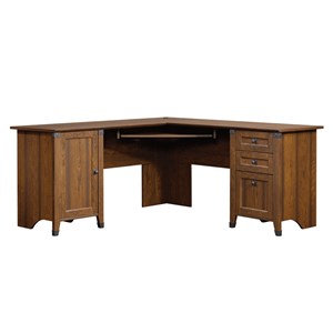Sauder Carson Forge Engineered Wood L-Desk in Washington Cherry