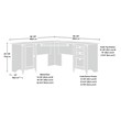 Sauder Carson Forge Engineered Wood L-Desk in Washington Cherry