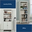 Sauder Cottage Road Engineered Wood 3-Shelf Bookcase in Soft White